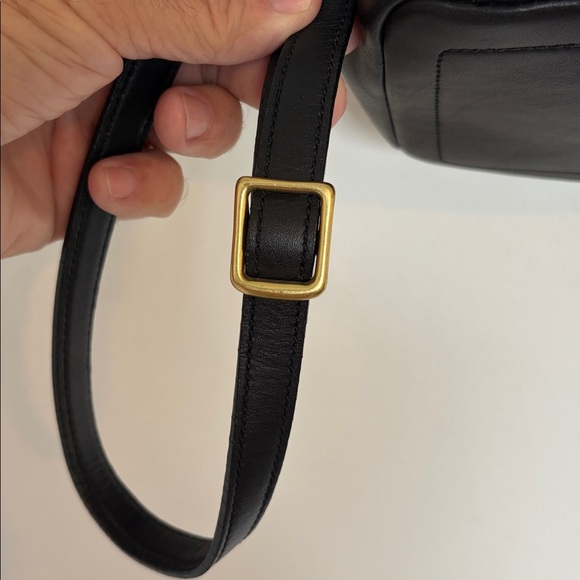 Vintage Coach Hamptons Legacy Black Leather Drawstring Backpack - Picture 5 of 10